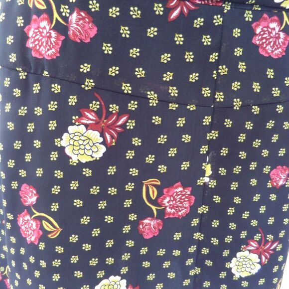 LOFT BLACK FLORAL PRINT TIE WAIST A LINE CASUAL CAREER MINI SKIRT SIZE: M NEW - Picture 4 of 5